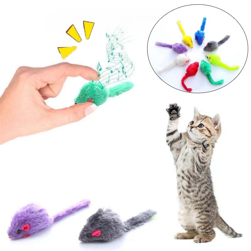 Catnip Interactive Plush Mouse - Giocattolo per Gatti a Forma di