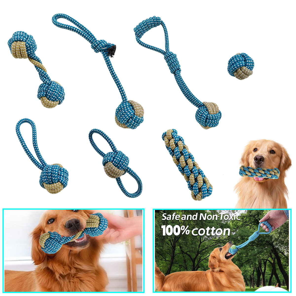Teeth Cleaning Dog Chew Bone - Nuovo 7PCS Pet Cucciolo di Cane