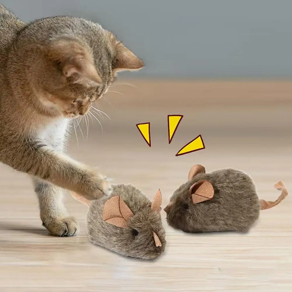 Catnip Interactive Plush Mouse - Giocattolo per Gatti a Forma di