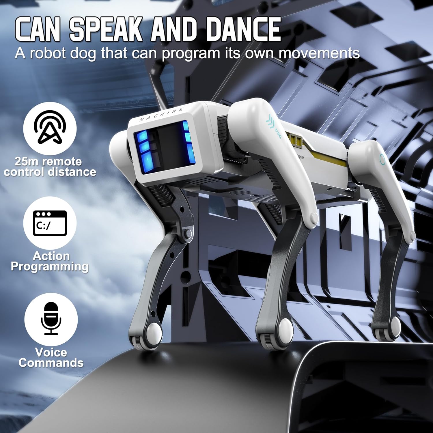 Interactive Squeaky Plush Dog Toy - Cane Robot Telecomandato Multifunzione Intelligente, Cane