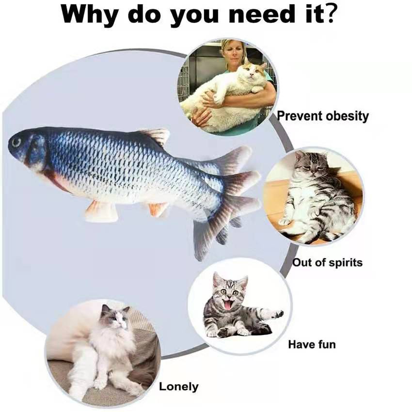 Giocattoli per gatti a forma d - Electric Floppy Fish Dog Toy recensione e prezzo