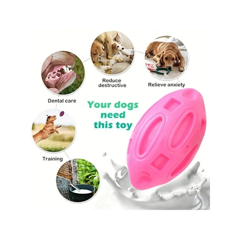 1 pezzo di palla da rugby indi - Interactive Squeaky Plush Dog Toy recensione e prezzo