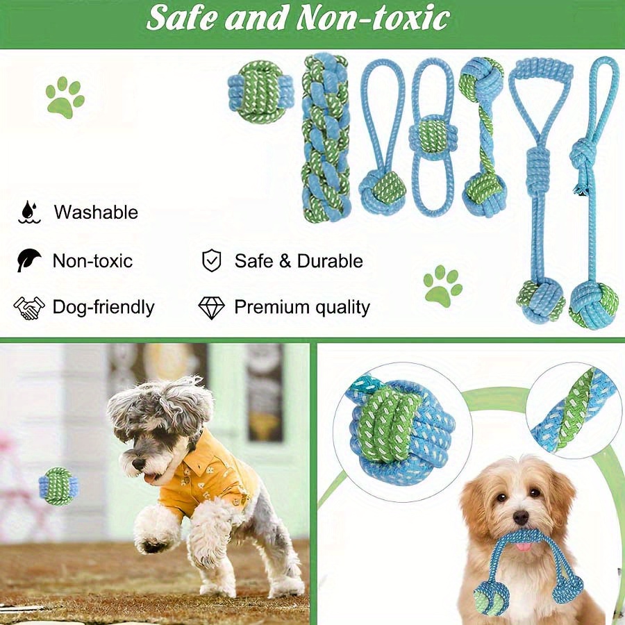 Set di 7 Giocattoli Interattiv - Dog Rope Toy Aggressive Chewers recensione e prezzo